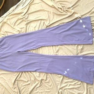 Lavender fashion stretch bell bottom pants
